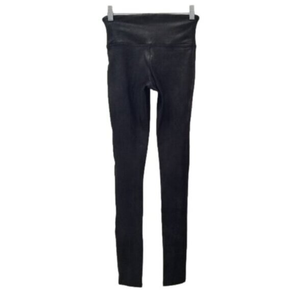 Spanx Faux Leather Black Leggings S - Picture 3 of 12